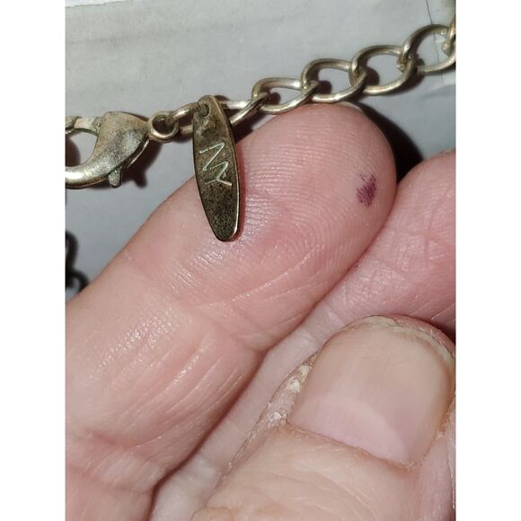 A New York Women's Statement Necklace Faceted Red Cabachons Bronze Tone Chain - Picture 8 of 10